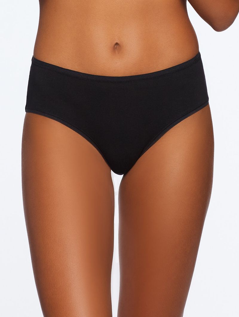 Calcinha-Midi-Summer-Cotton-Preto-Sloggi