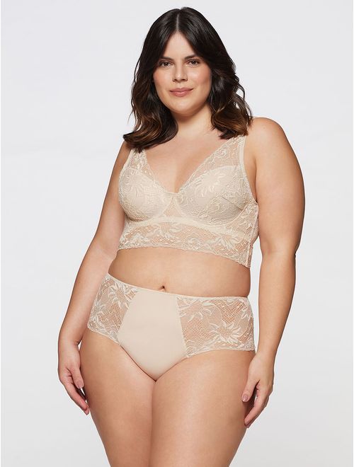 Corpete W Em Renda + Calcinha Midi String Tropical