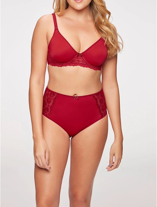 Sutiã W Com Aro + Calcinha Maxi Alta Brigitte