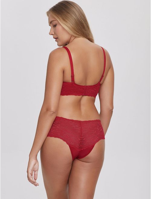 Sutiã W + Calcinha Caleçon Rouge